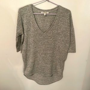 Express Heather gray 3/4 sleeve sweater